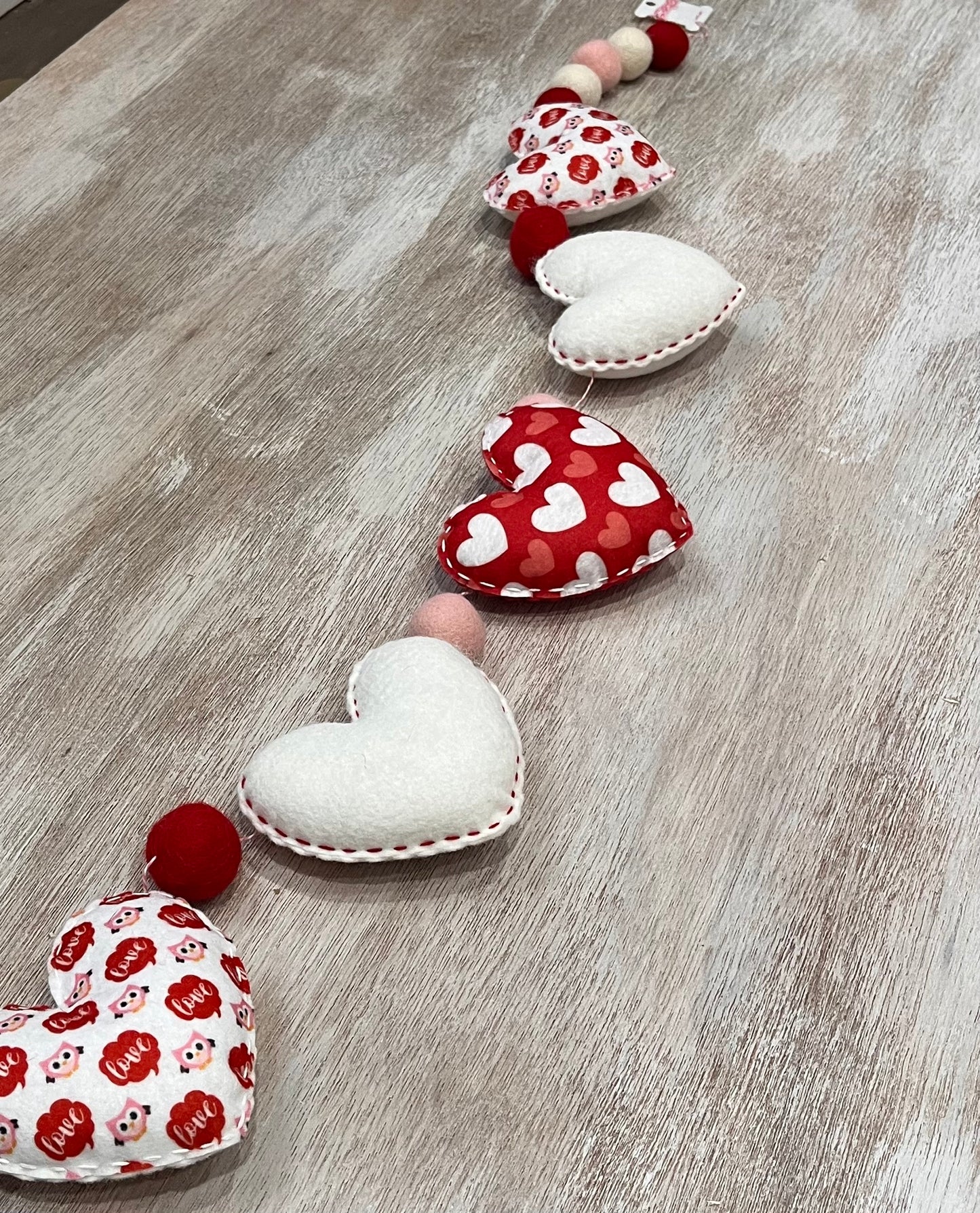 Owl Hearts with Poms