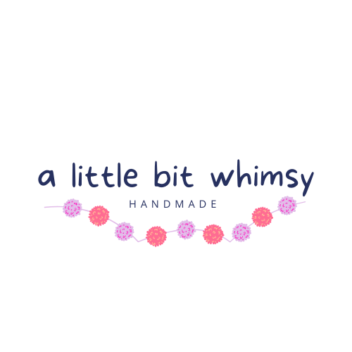 A little bit whimsy logo bright color boms pink, purple red