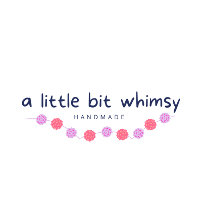 A little bit whimsy logo bright color boms pink, purple red
