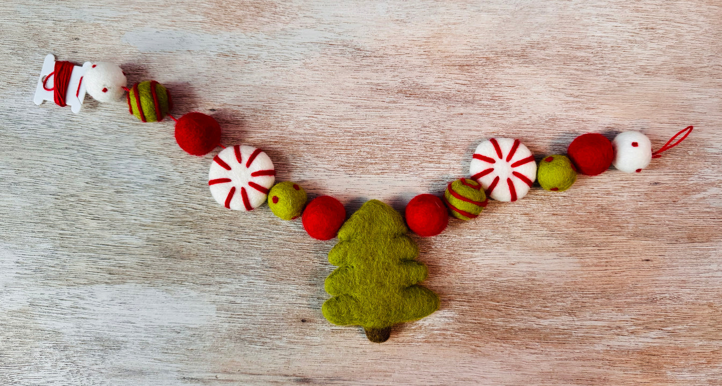 Small Holiday Felt Garlands