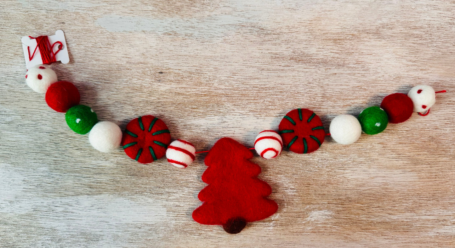 Small Holiday Felt Garlands